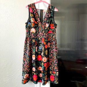 Kate Spade Black + Pink Floral Dress